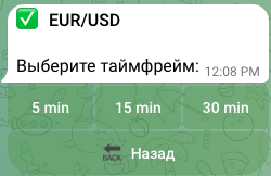 Выбор таймфрейма