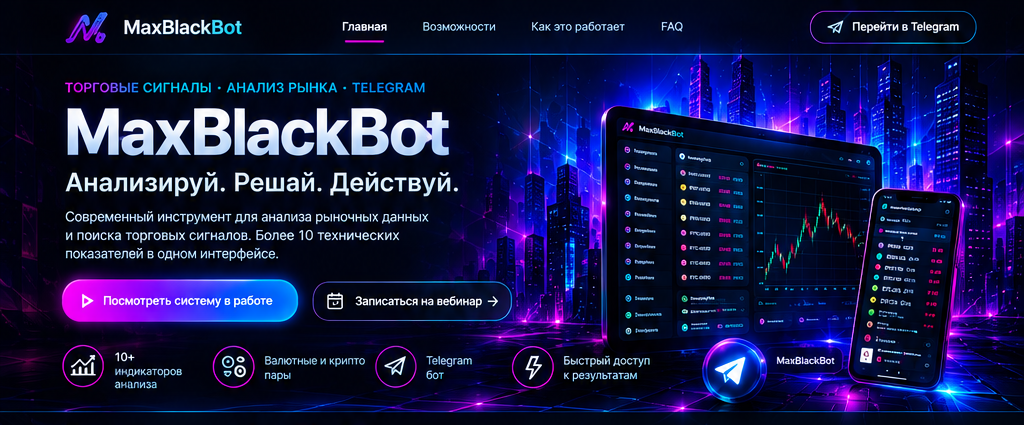 MaxBlackBot — анализ рынка и торговые сигналы